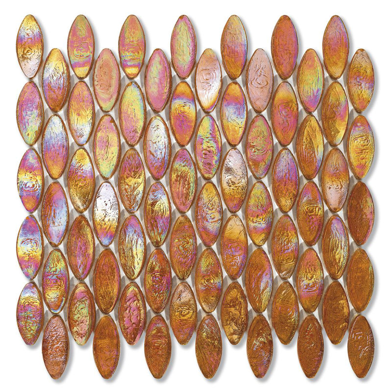 Jute 7/8" x 7/8" Domes Glass Mosaic