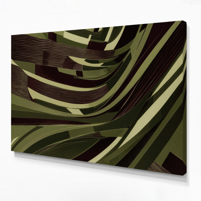 Art mural sur toile brun op Op 68, H 11 po x l 14 po