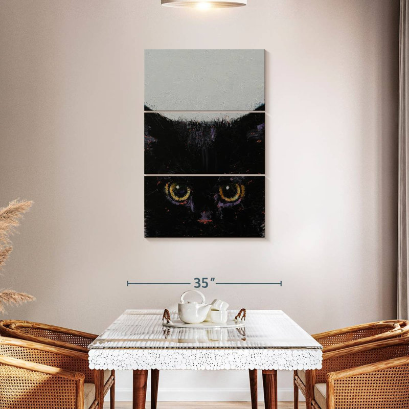 Brampt Black Kitten, 45" H x 28" W