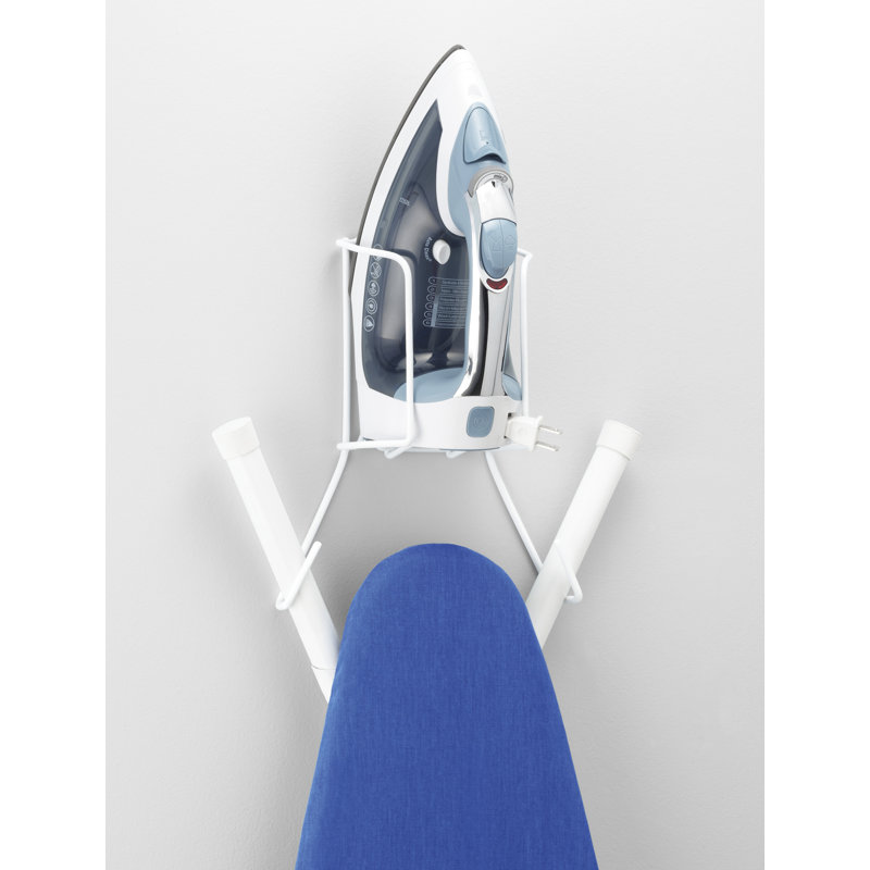 White Wire Over-the-Door Ironing Caddy and Organizer