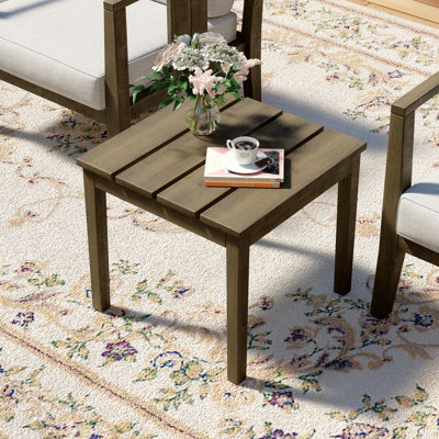 Solid Wood Teak Outdoor Side Table by UIXE