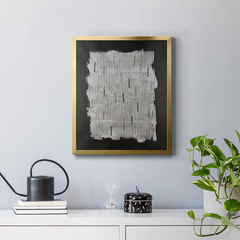 Toile encadrée de qualité supérieure Bits & Bytes II - prête à être accrochée, Or, H 20 po x l 16 po