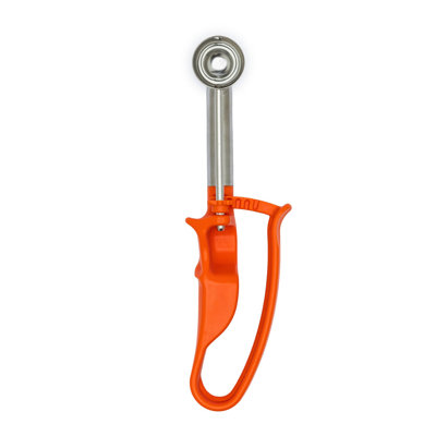 【Extended】Size 100 ORANGE (0.32 oz.) VODOMAX Commercial Food Disher, 13 Sizes, #100 Scoop, Stainless 18-10, Cookie Scoop, Best Seller Disher, Portion Control, Melon Scoop, Ice Cream Scoop