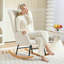 Mahalia Teddy Velvet Rocking Chair-1468673987