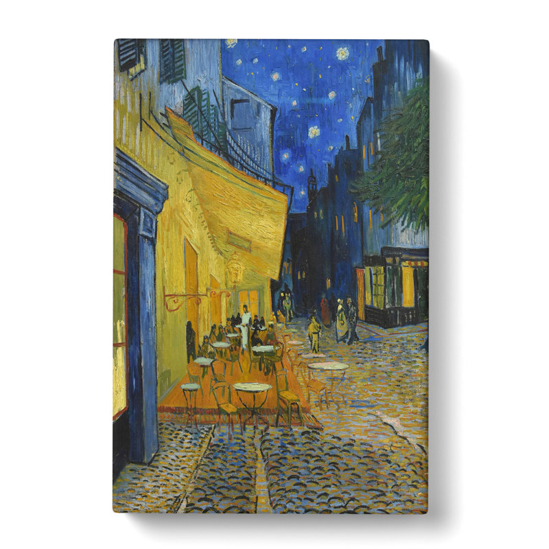 Cafe Terrace At Night by Vincent Van Gogh - Wrapped Canvas Painting, 50cm H x 35cm W x 3cm D