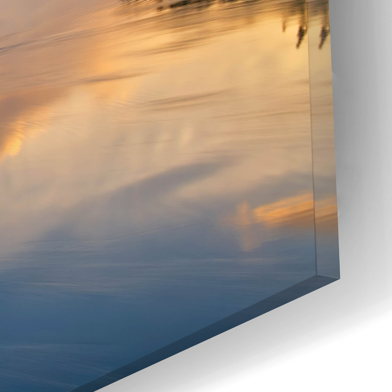 «Sunrise On Mount Katahdin» par Rick Berk, art mural en verre acrylique, H 12 po x l 16 po x P 0,13 po
