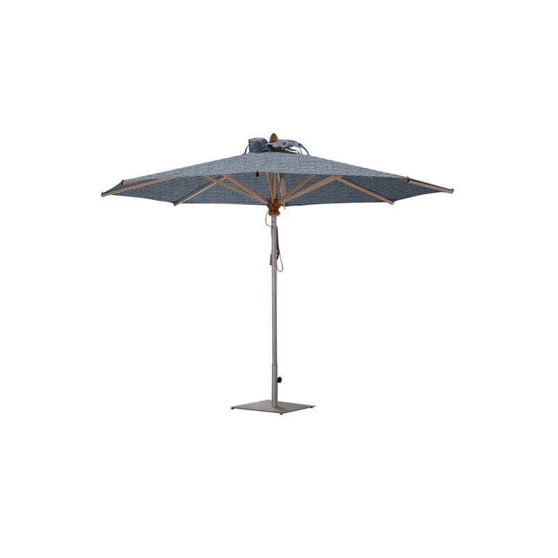 Bravura 13.1' Round Market Umbrella, Smokey, 99.60" H x 106.29" W x 106.29" D