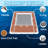 Portable inflatable floating ocean pool with net, yacht slide dock platform