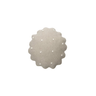 Biscuit Abstract Circular Throw Cushion