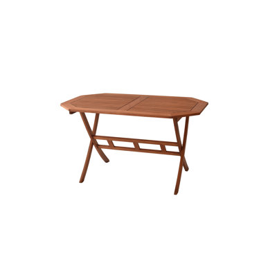 Waroona Rectangular Eucalyptus Solid Wood Outdoor Dining Table - 135 cm W 85 cm D