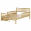 Base de lit plateforme en bois robuste avec garde-corps doubles et 2 tiroirs de rangement-126553062