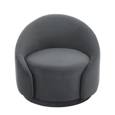 Aunna Upholstered Swivel Barrel Chair
