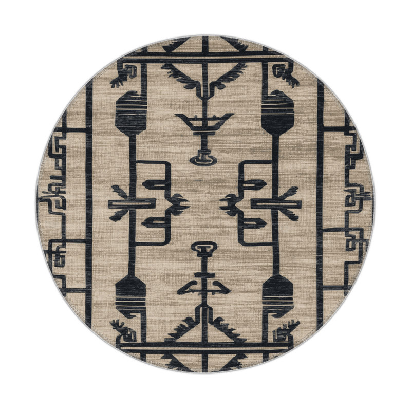Tapis intérieur et extérieur ArtDeco, Rond 5 pi