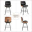 Tabouret de comptoir pivotant en similicuir-133078978