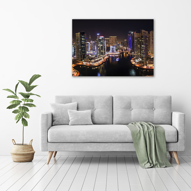 Marina In Dubai - Wrapped Canvas Print