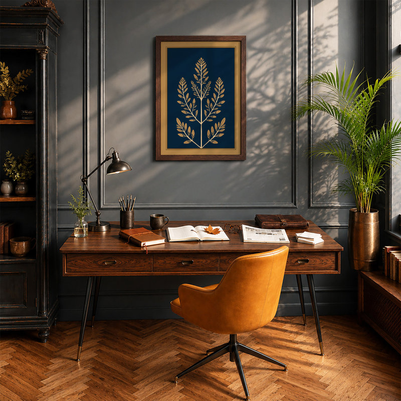 Gilded Botanica Botanical - Framed Print, Black, A3 - 42.0 x 29.7 cm