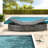 Adjustable Wicker Patio Chaise Lounges, Modern Rattan Daybed For Poolside