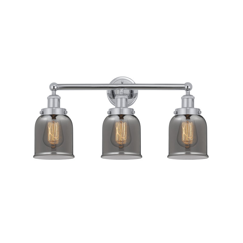 Éclairage de salle de bain à intensité variable à 3 lumières Armoni, Plaqué couleur fumée, Chrome poli