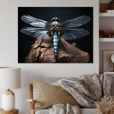 " Teal Dragonfly Portrait I "