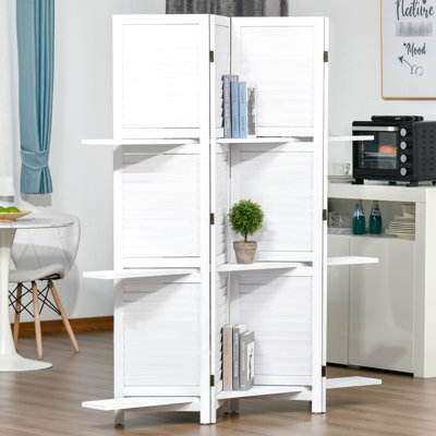 Paravent 4 panneaux en bois HOMcom