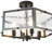 4- Lights Hexagonal Semi Flush Mount