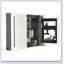 Armoire de rangement murale avec miroir, 6 tablettes ouvertes et rangement réglable, design moderne et durable