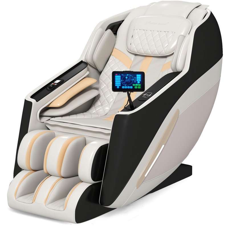 Fauteuil de massage 3D à gravité zéro avec commande vocale Ai et charge sans fil, fauteuil de massage chauffant à airbags pour le corps entier