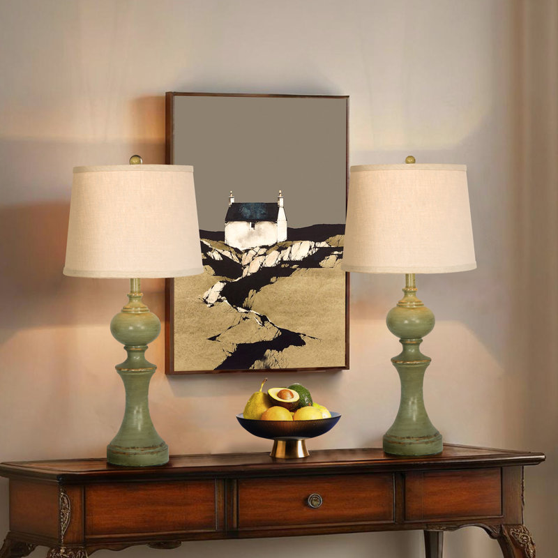 Tomisin 49.8Cm Green Beside Table Lamp Set