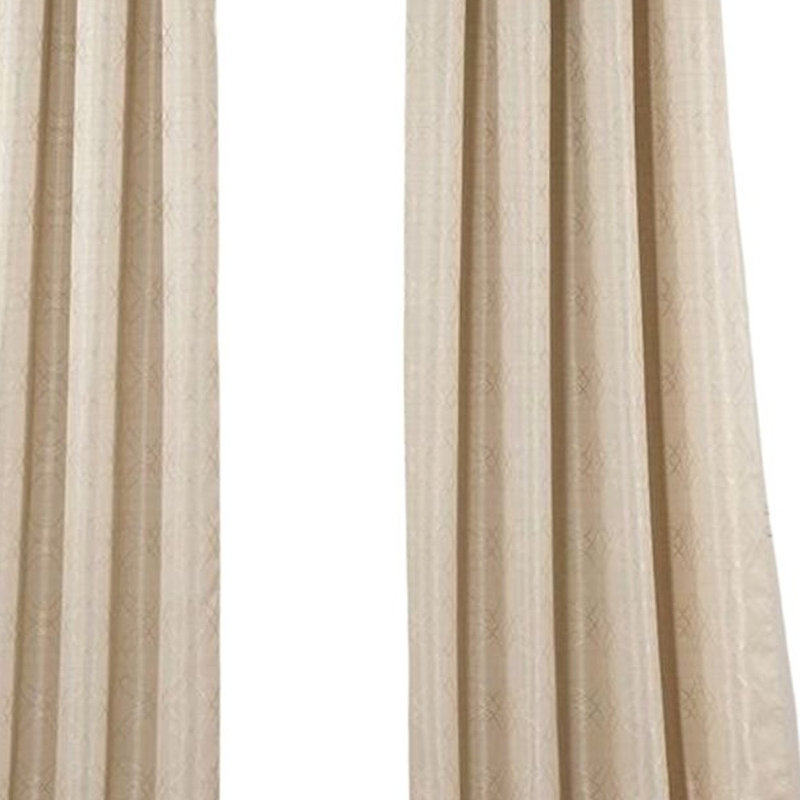84" Linework Textured Window Curtain Panel, Taupe