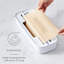 Distributeur de papier YouCopia® StoraRoll ™, 2 en 1, organisateur pour papier d'aluminium et papier ciré, blanc moucheté