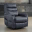 Fauteuil inclinable électrique Barrett, similicuir gris foncé, dossier coussiné-108208211