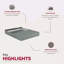 Sommier simple pliable avec sommier tapissier, polyester, structure en métal