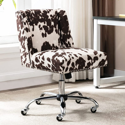 Clif Linen Adjustable Swivel and Tilt Task Chair with Casters