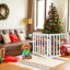 Barrière pour animaux pliable autoportante en bois massif pour chiens, 2 panneaux pour les portes, les escaliers et les petits espaces-88357170-90636804