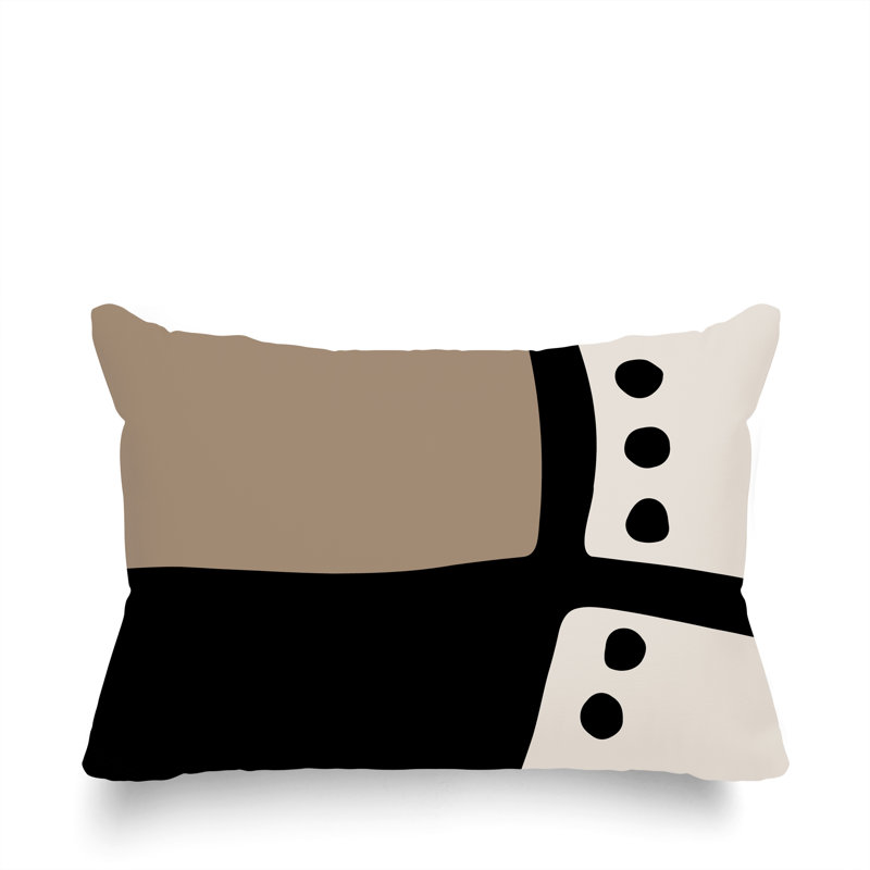 Coussin lombaire réversible intérieur / extérieur Sofi Minimalist, H 14 po x l 20 po, Beige