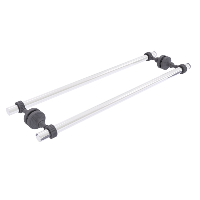 Porte-serviettes 8,7 po pour porte de douche en verre Jarrell, Gris mat