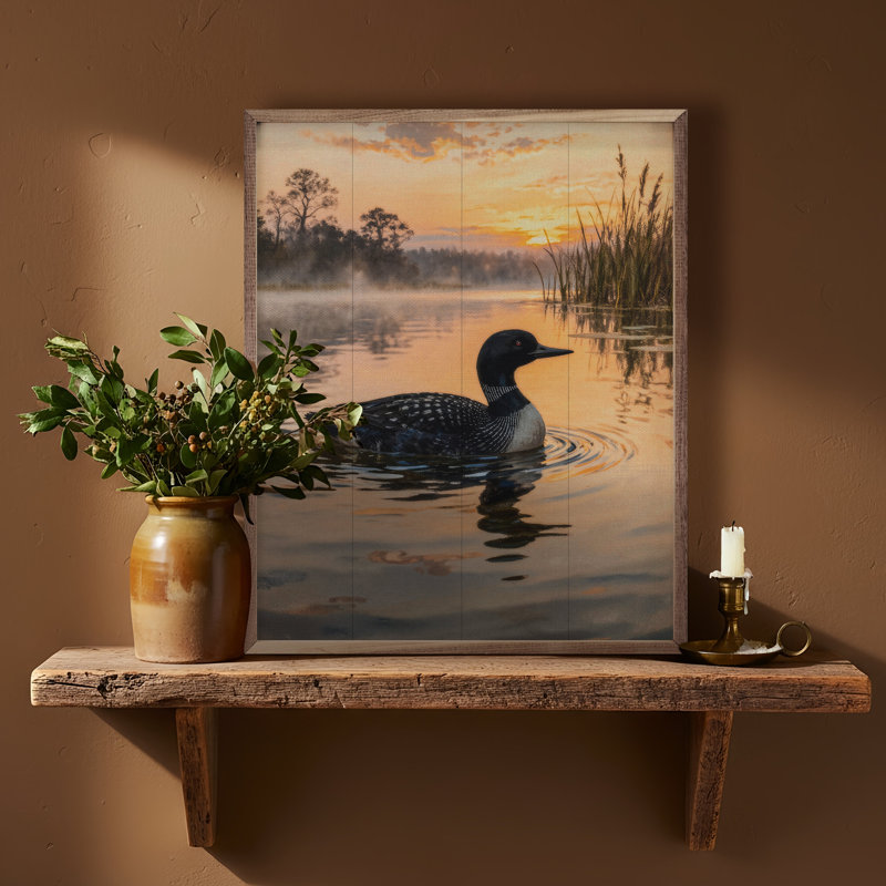 Loon le matin, 20" H x 16" W