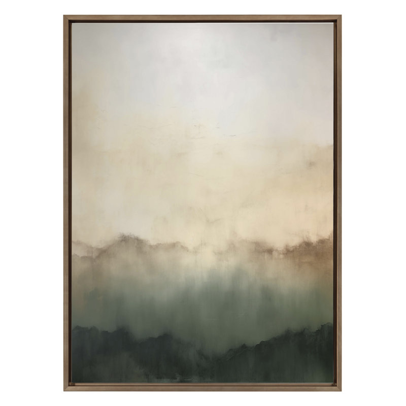 «Green Mountain Abstract I» par Amy Lighthall, reproduction d'art sur toile encadrée