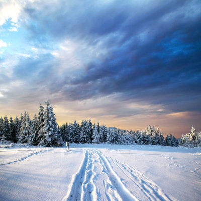 «Winter Road» par Standret - Photographie sur toile tendue
