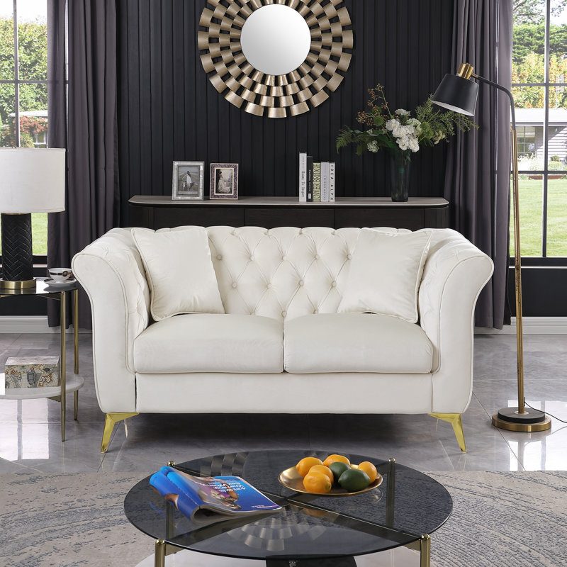Canapé Chesterfield, Beige