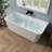 67'' Wall-Mount Acrylic Bathtub Deep Soaking Bathtub