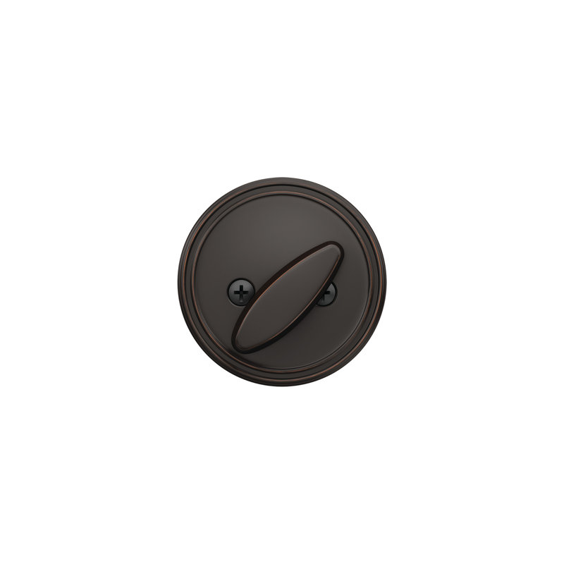 J Series Single Cylinder Deadbolt with Rosette, Aged Bronze, Yes