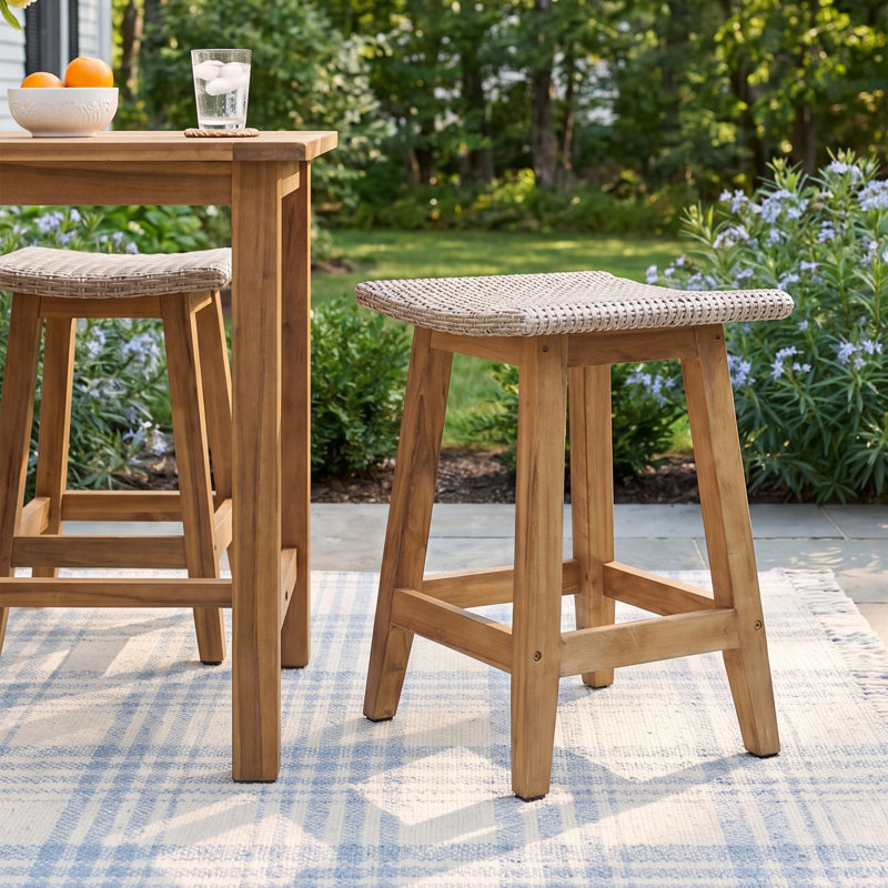 Nicole Teak Outdoor 24'' Counter Stool