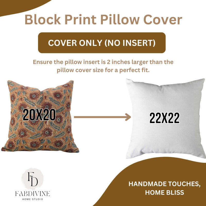 Housse de coussin Fabcline Brown, H 20 po x l 12 po