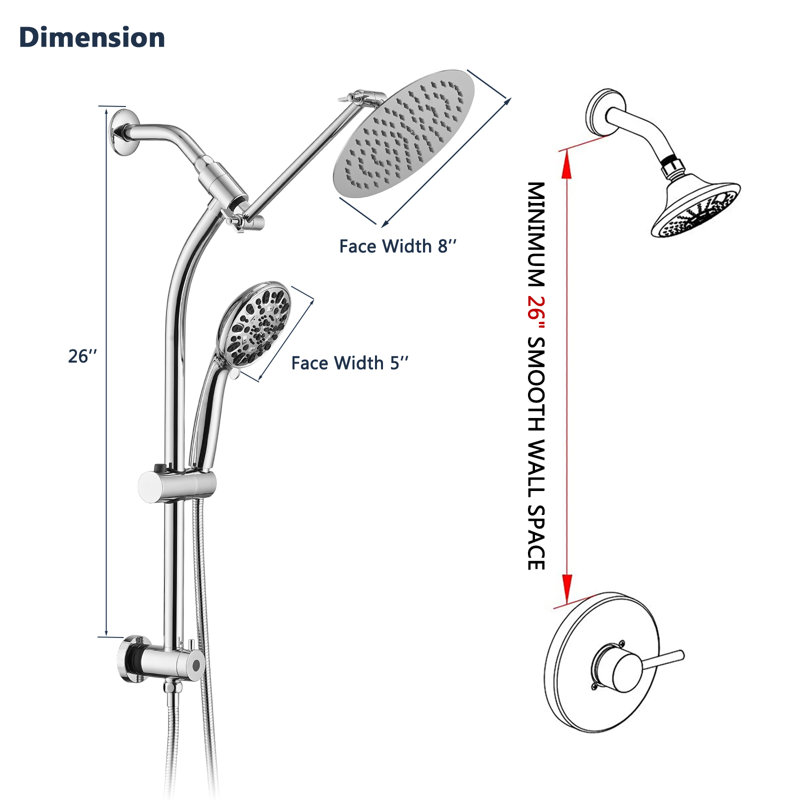Complete Shower System, Chrome