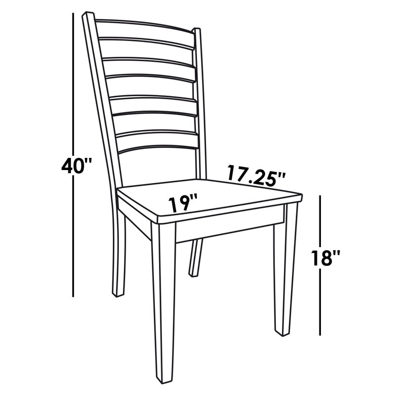 Chaise d'appoint en bois massif Bassett
