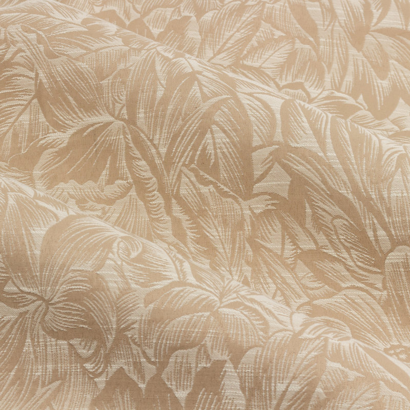 Grantley Jacquard Pencil Pleat Curtains, Beige, Width 117 x Drop 183 cm