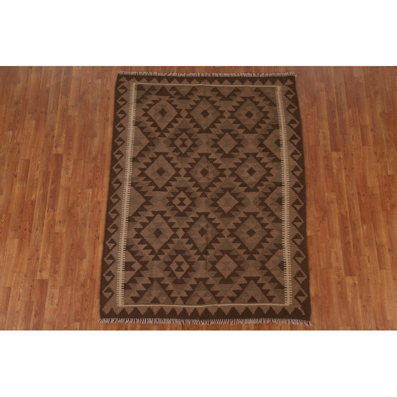 One-of-a-Kind 4'11'' X 6'7'' New Age Wool Area Rug in Brown