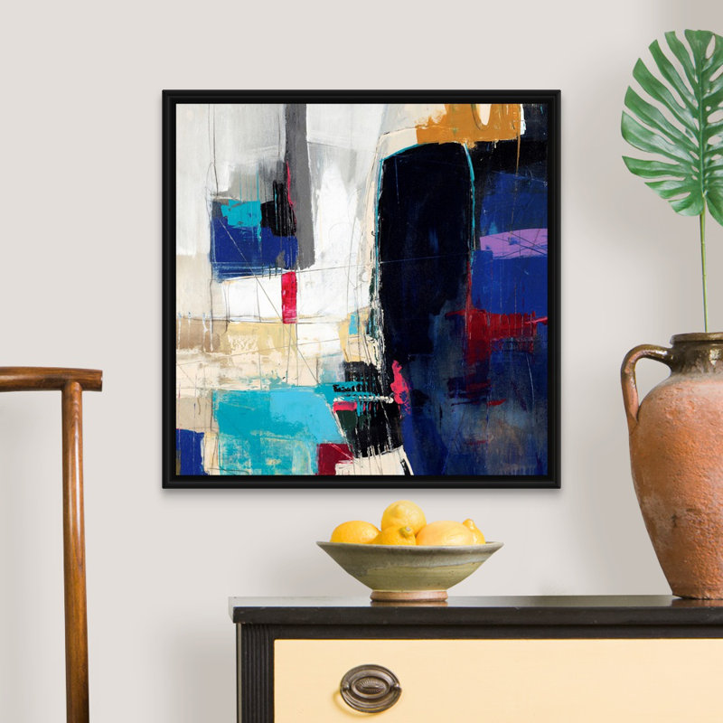"Bitterweet V" par Joshua Schicker - reproduction d'art sur toile, H 26 po x l 26 po x P 1,75 po, Cadre flottant noir