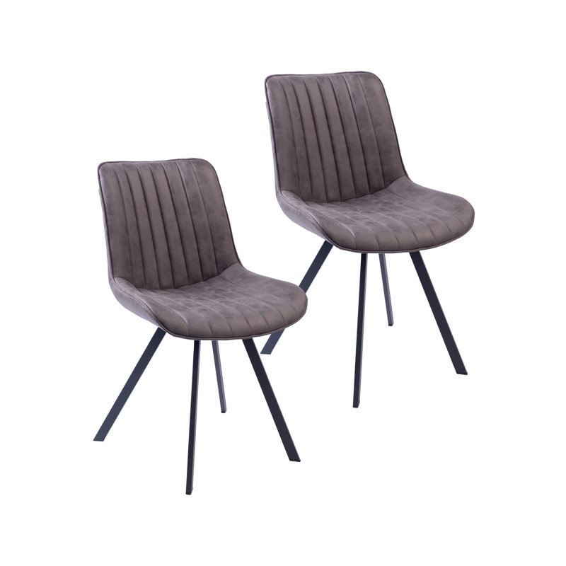 Gracija 18.52'' H Upholstered Side Chair, Dark Gray